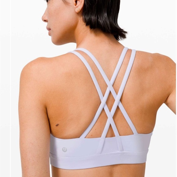 Lululemon Energy Bra Medium Support B/C Cup Serene Blue Size 12 - Picture 4 of 9